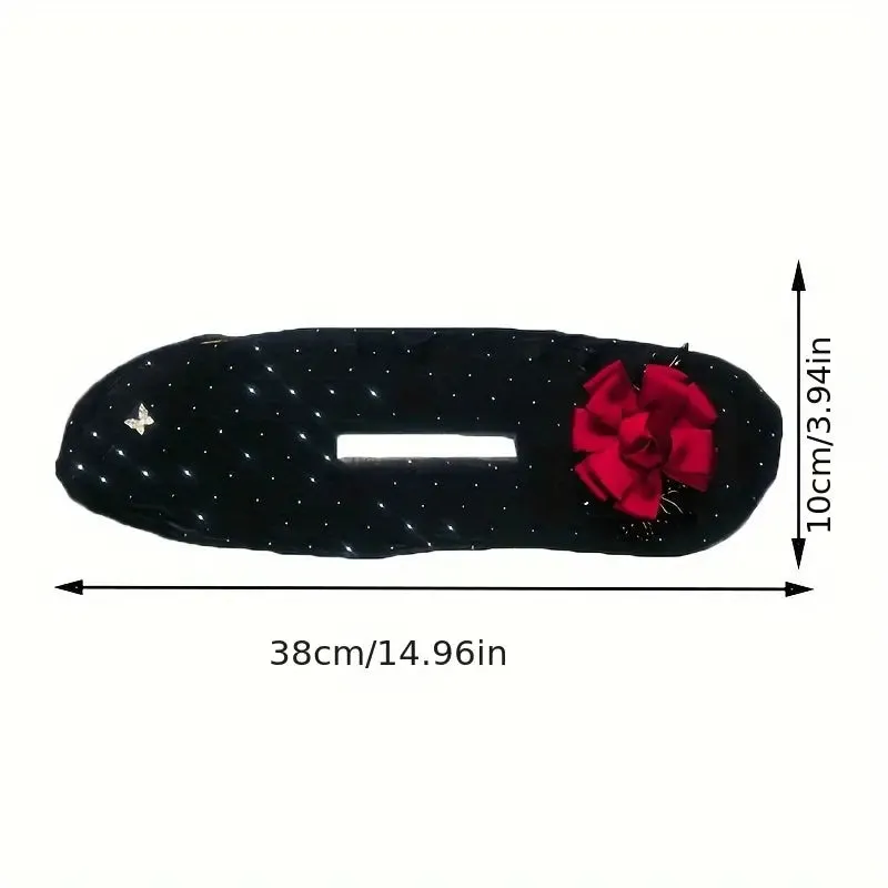 ( রেড ওয়াইন কালার ) Rose Invisible Hair Coiler Lazy People Hairpin Fabric Hair Accessories Hair Clips for Women