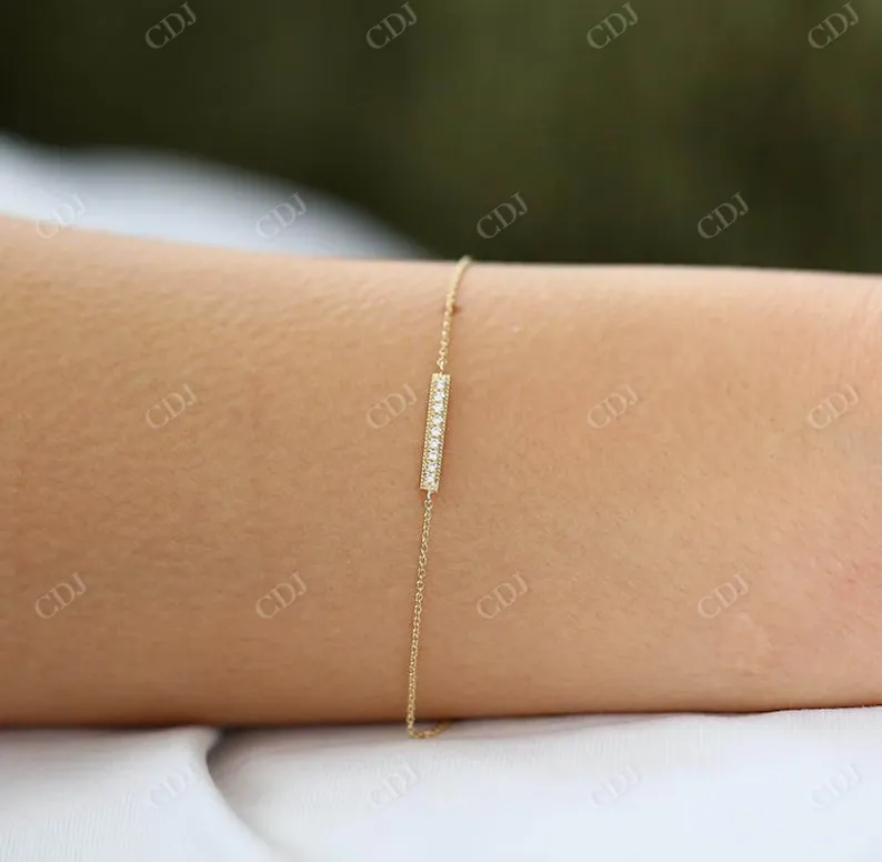 0.09ctw Lab Grown Diamond Bar Bracelet