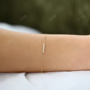 0.09ctw Lab Grown Diamond Bar Bracelet