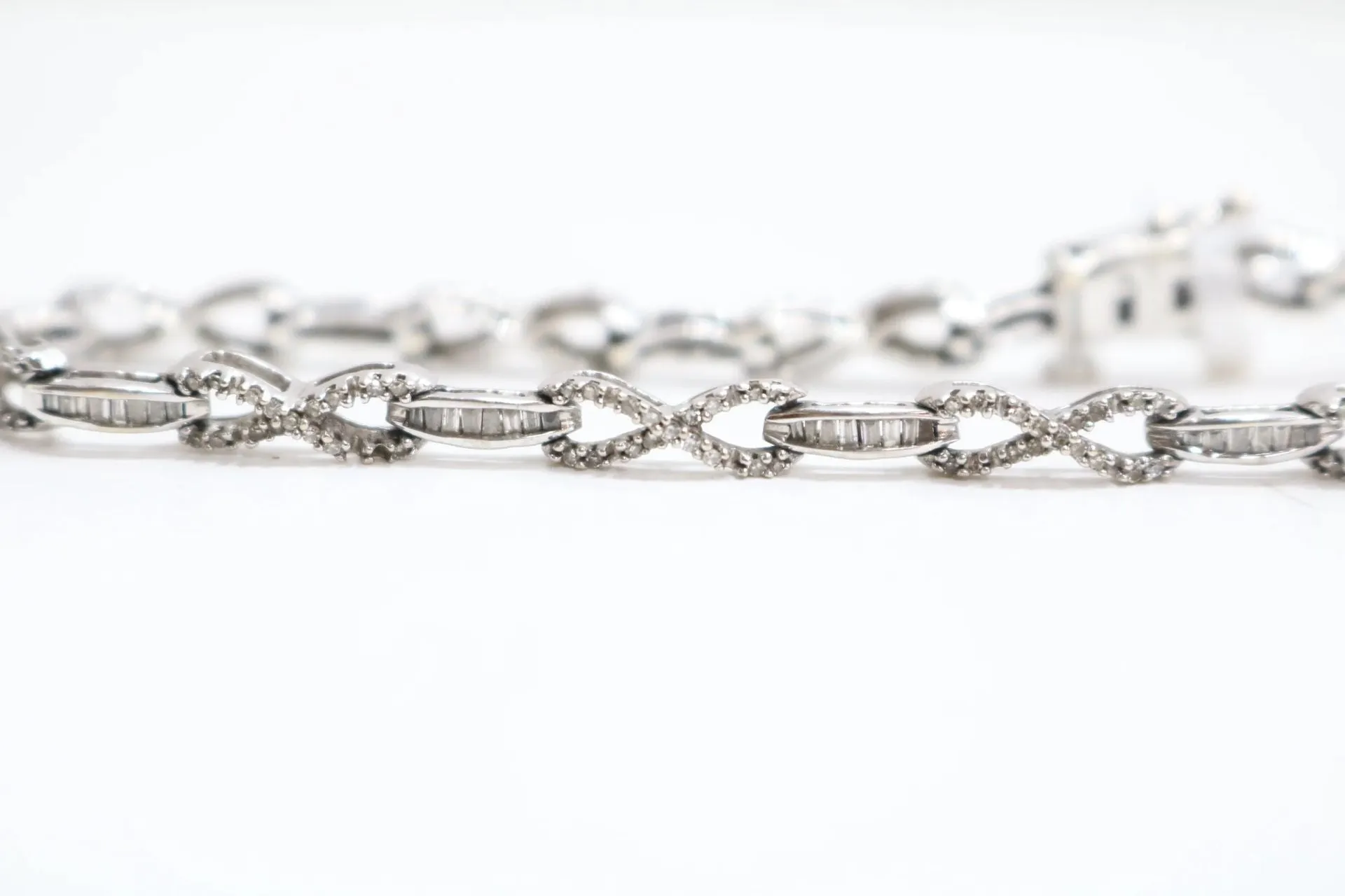 10K White Gold Diamond Tennis Bracelet (Length 8 Inches) 2.72 CTW (Local pick-up only) Clearance Sale!!!