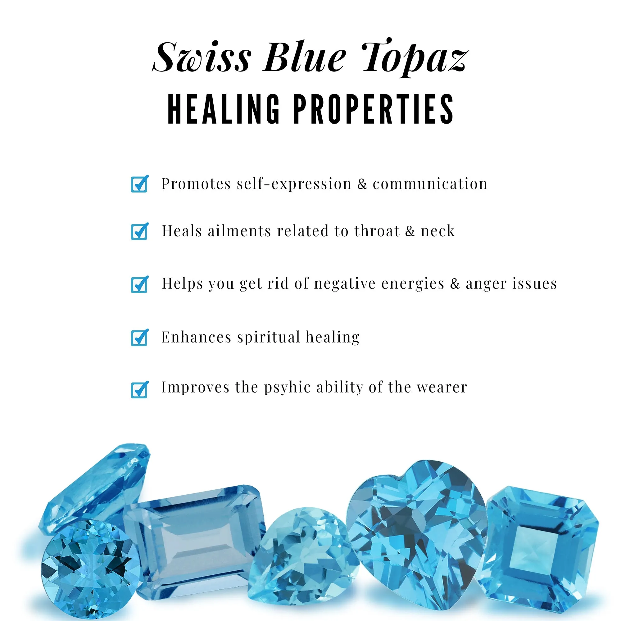 1/2 CT Round Cut Swiss Blue Topaz Solitaire Infinity Stud Earrings
