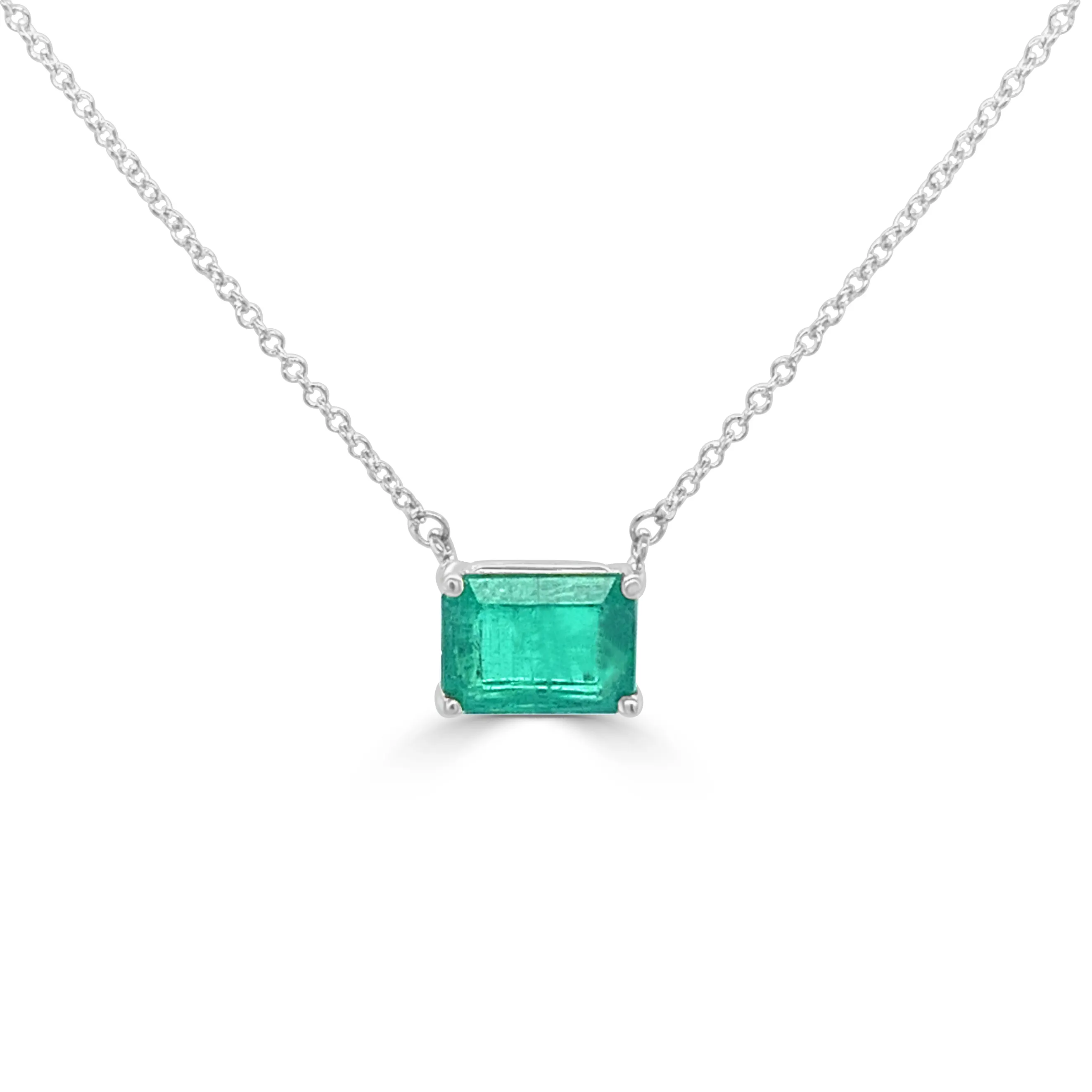 14k Gold & Emerald Necklace - 1.39ct