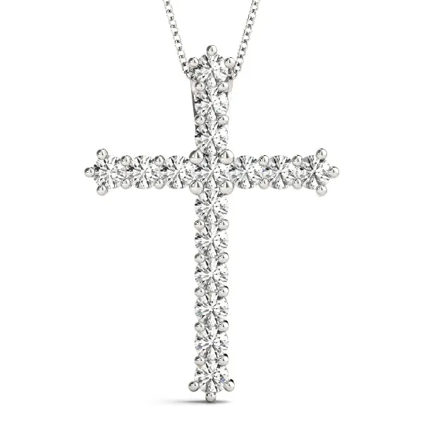 14K Gold Cross Diamond Necklace / Pendant