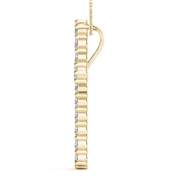 14K Gold Cross Diamond Necklace / Pendant