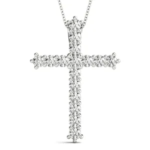 14K Gold Cross Diamond Necklace / Pendant