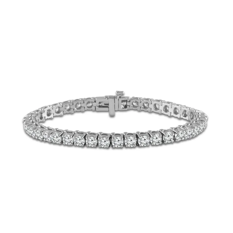 14K White Gold 3ctw Lab Grown Diamond Tennis Bracelet (7")