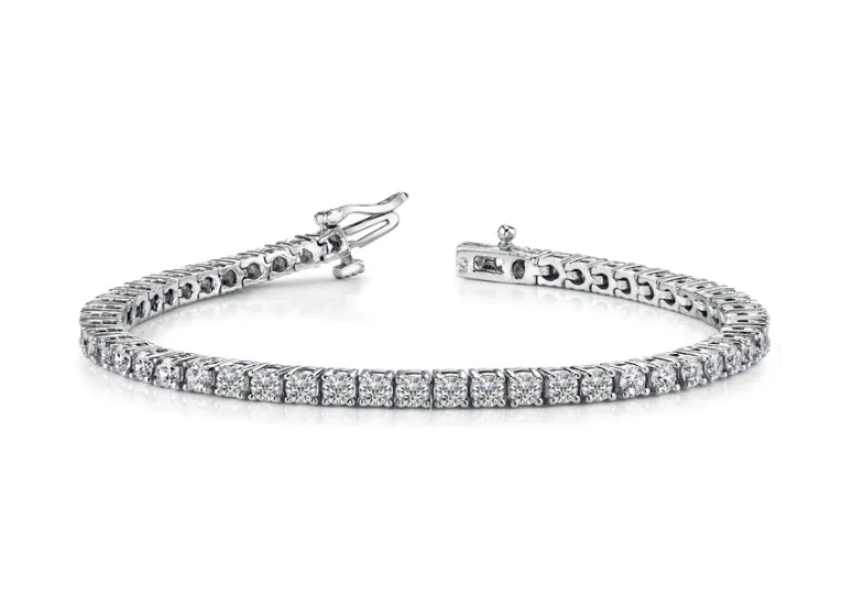 14k White Gold 5.00ctw Diamond Tennis Bracelet (I6826)