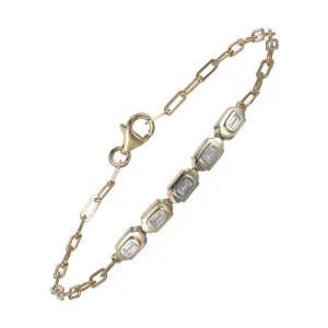14Kt Yellow Gold Diamond 1/10Ctw Bracelet