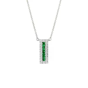 14KW 20D0.22CT,9EM0.25CT BAR EMEARLD/DIAMOND NK (153N5370EM)