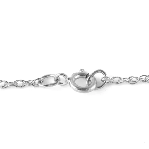 1.65 Carat 14K Solid White Gold Happy Year Emerald Necklace