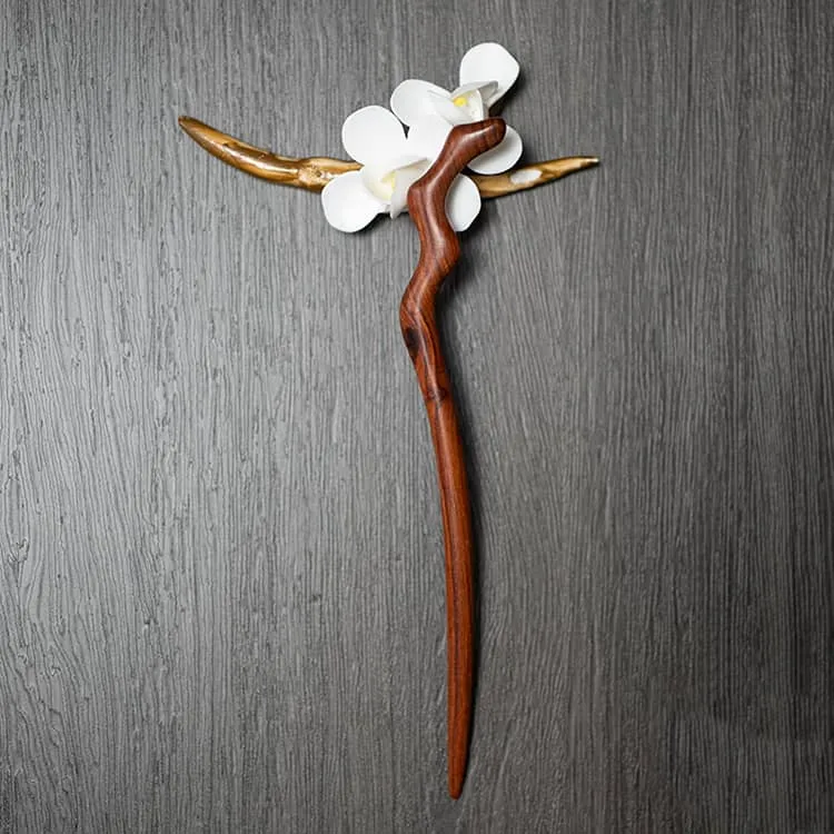 18cm Sandalwood Chinese Hairpin Zan (Shape 11)