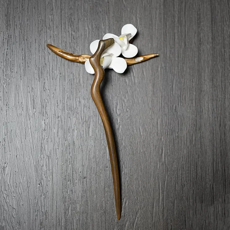 18cm Sandalwood Chinese Hairpin Zan (Shape 11)