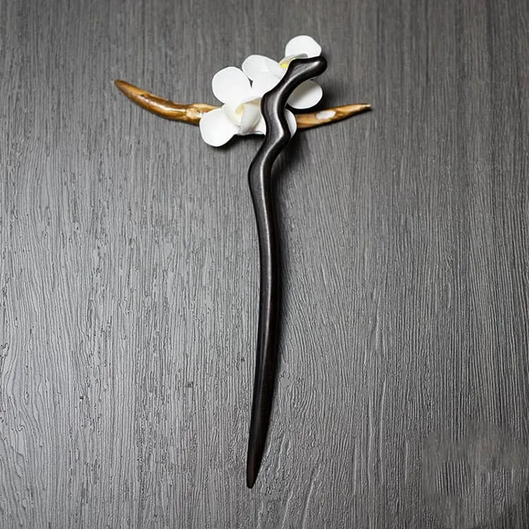 18cm Sandalwood Chinese Hairpin Zan (Shape 11)