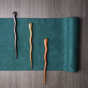 18cm Sandalwood Chinese Hairpin Zan (Shape 12)