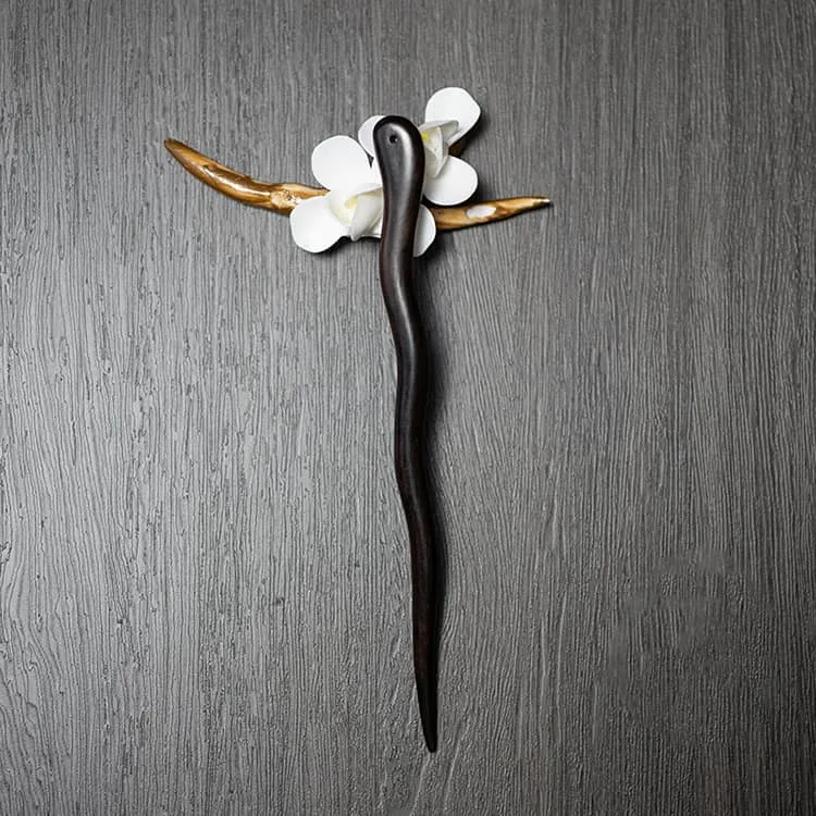 18cm Sandalwood Chinese Hairpin Zan (Shape 12)