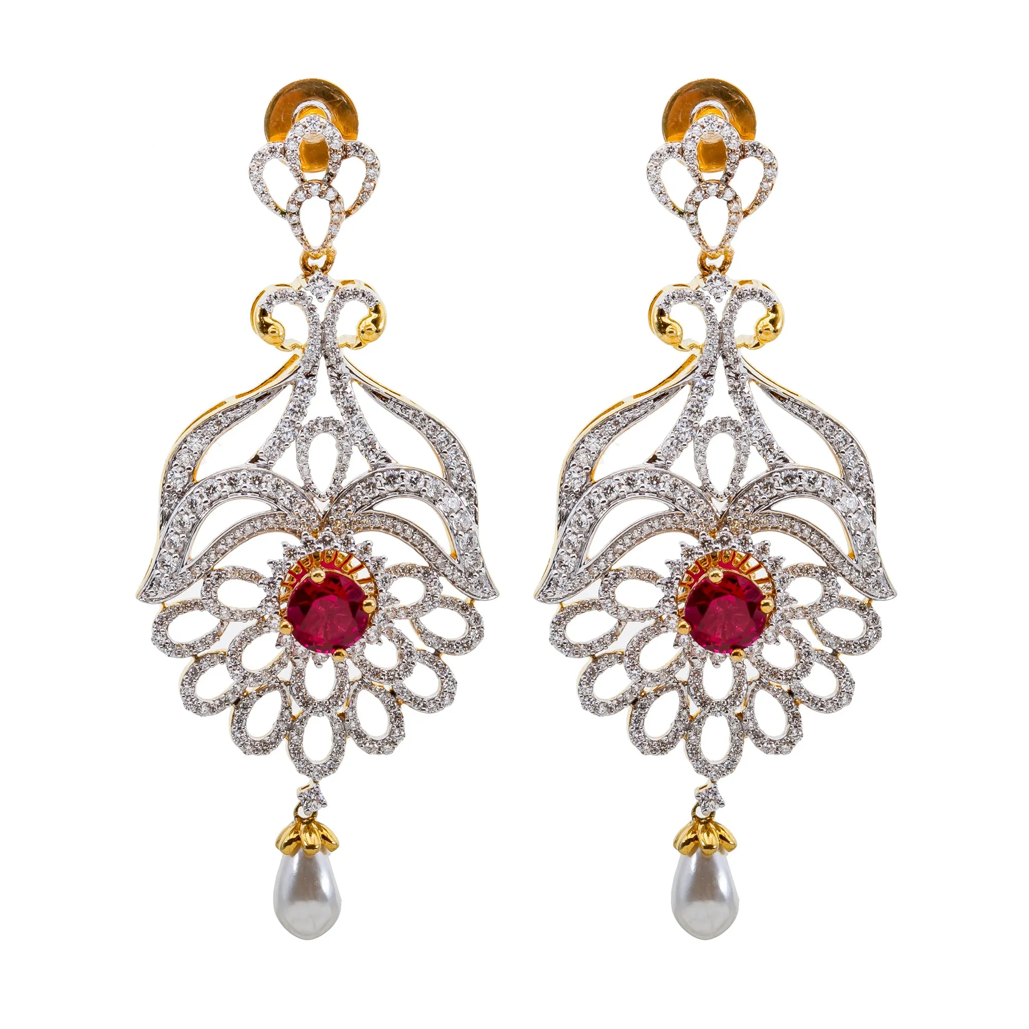 18K Gold Diamond Jewelry Set (81.1gm)