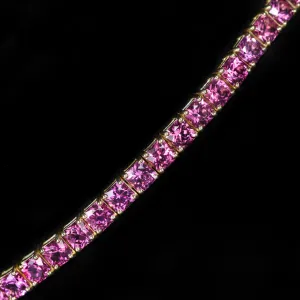 18K Yellow Gold 12.46 CTW Rhodolite Garnet Tennis Bracelet
