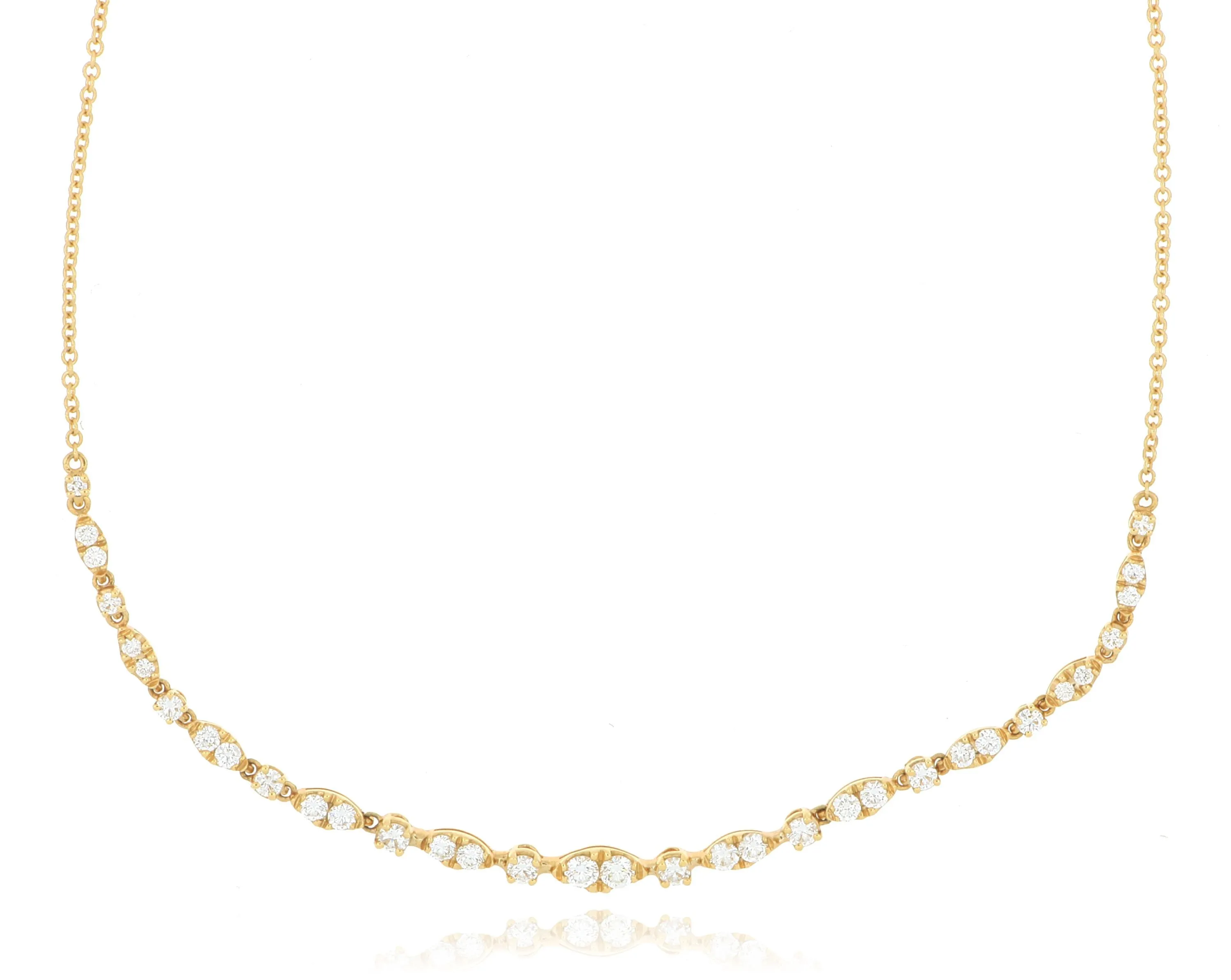 18k Yellow Gold Diamond Necklace
