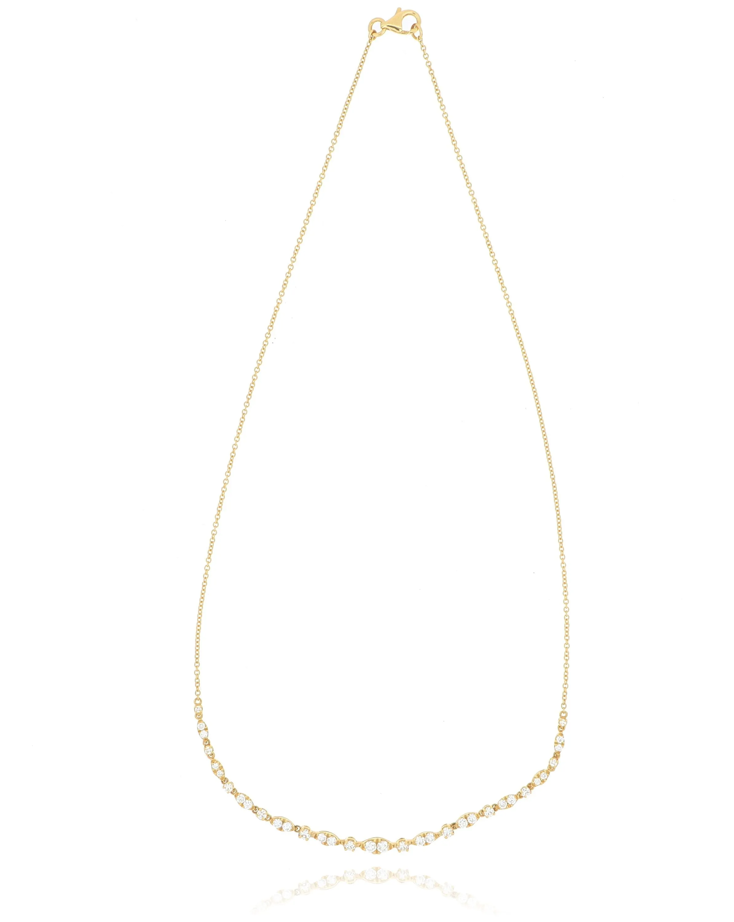 18k Yellow Gold Diamond Necklace