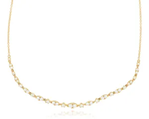 18k Yellow Gold Diamond Necklace
