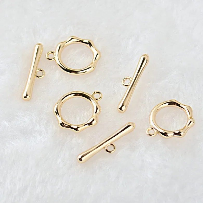 2 Pcs Gold Filled Toggle Clasp Silver Clasp for Bracelet Necklace Jewelry Making Supply - Wholesale Toggle Clasps Bracelet Chain Making