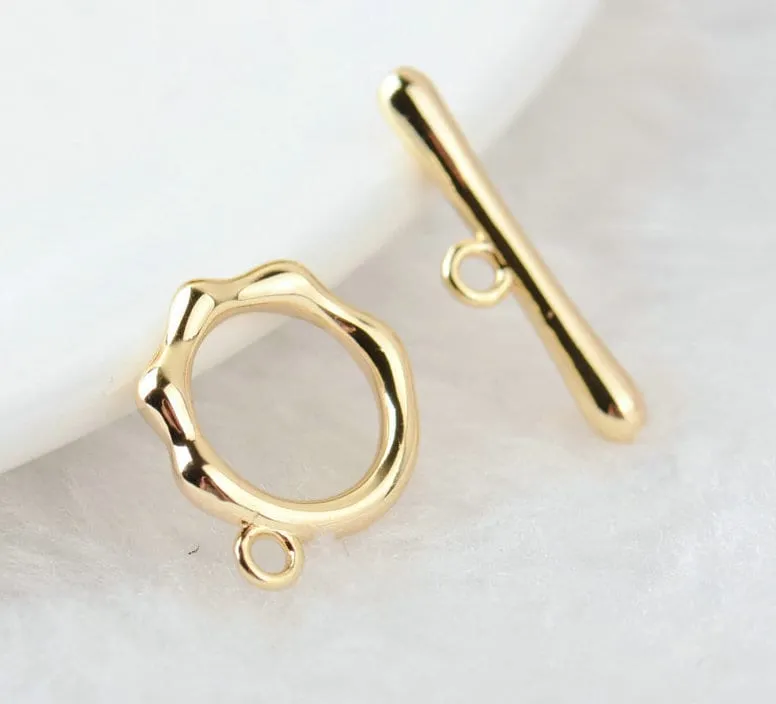 2 Pcs Gold Filled Toggle Clasp Silver Clasp for Bracelet Necklace Jewelry Making Supply - Wholesale Toggle Clasps Bracelet Chain Making