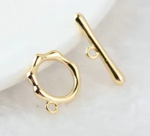 2 Pcs Gold Filled Toggle Clasp Silver Clasp for Bracelet Necklace Jewelry Making Supply - Wholesale Toggle Clasps Bracelet Chain Making