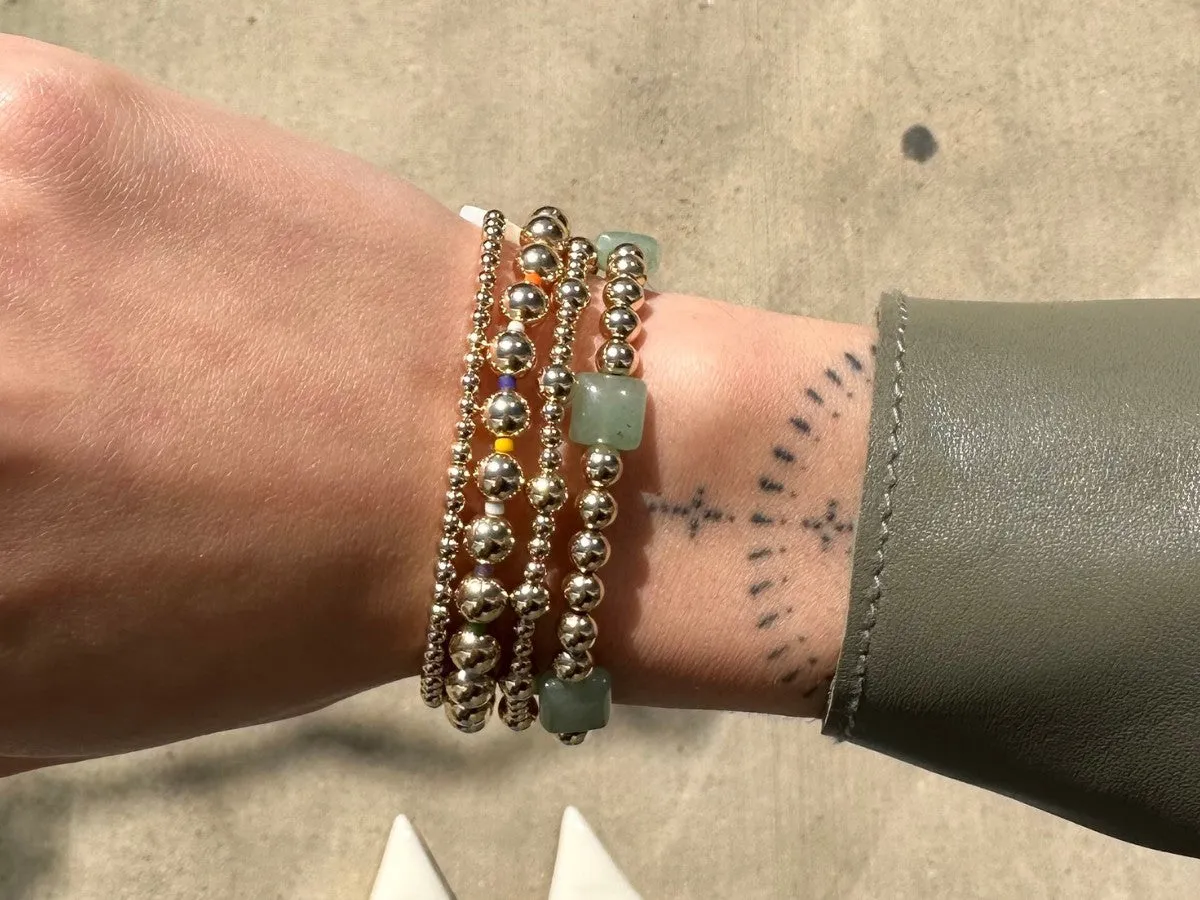 3 5mm Bead Aventurine Bracelet Set