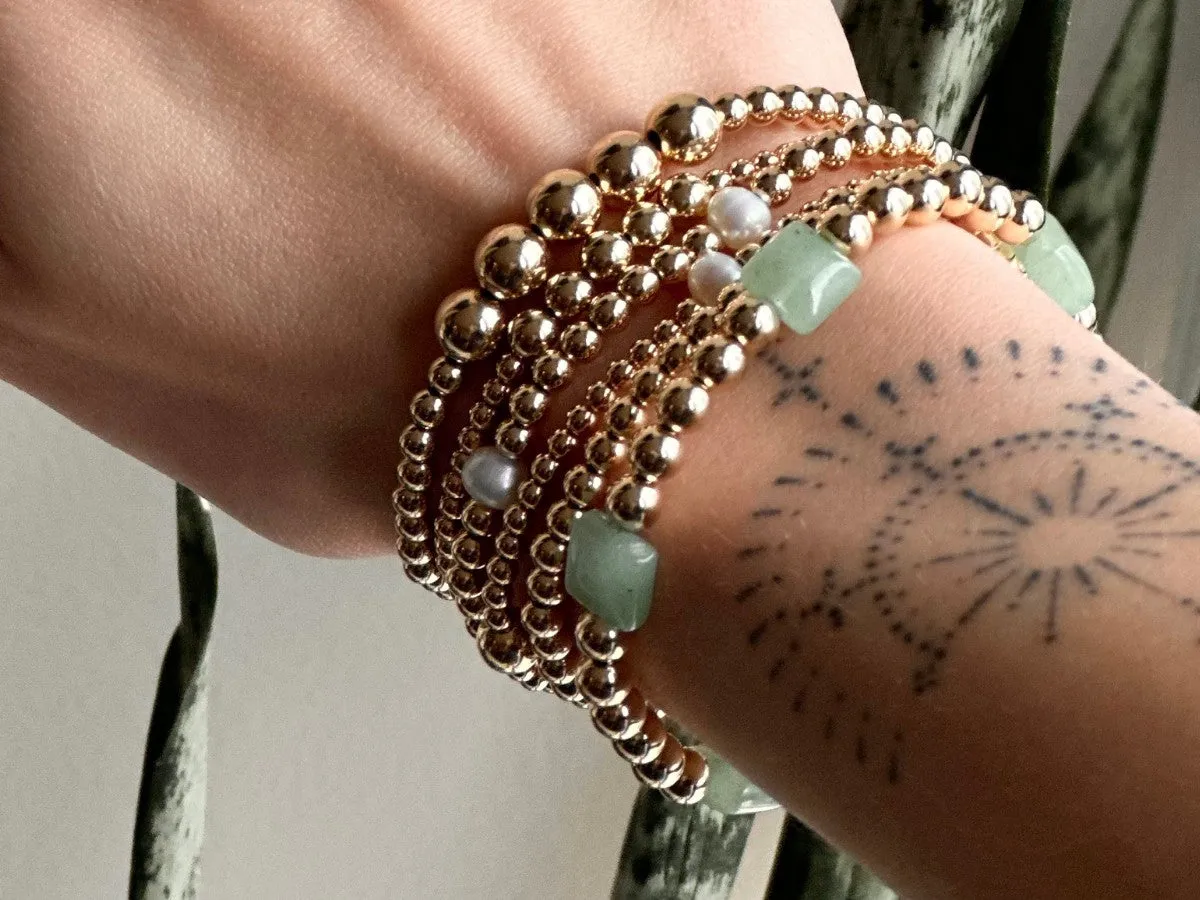 3 5mm Bead Aventurine Bracelet Set