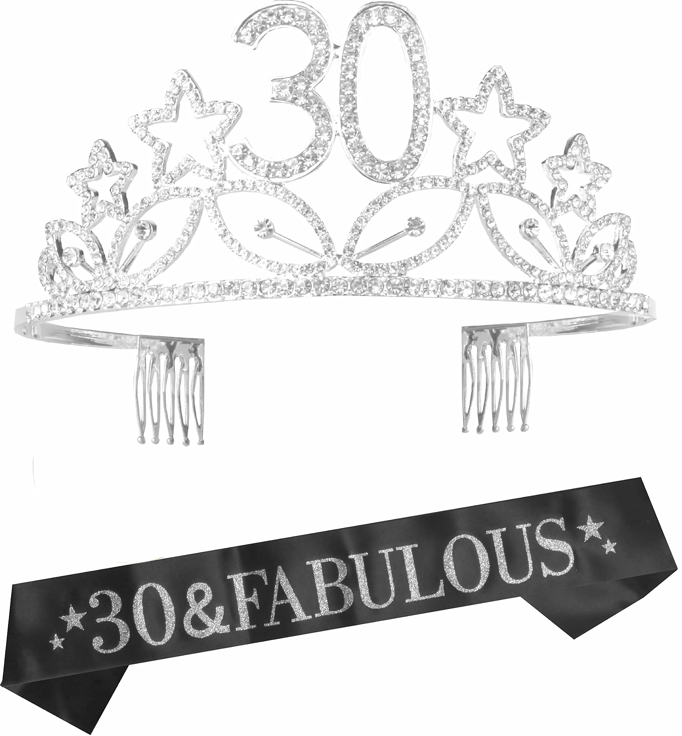 30th Birthday, 30th Birthday Gifts for Women, 30th Birthday Tiara, 30th Birthday Sash