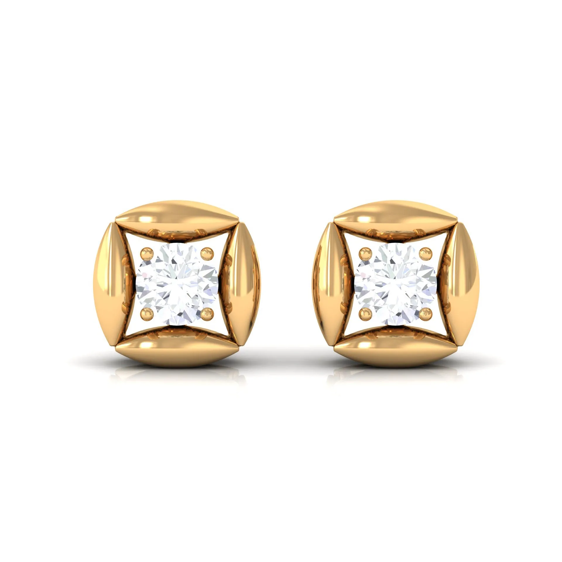 3/4 CT Minimal Stud Earrings for Women with Moissanite