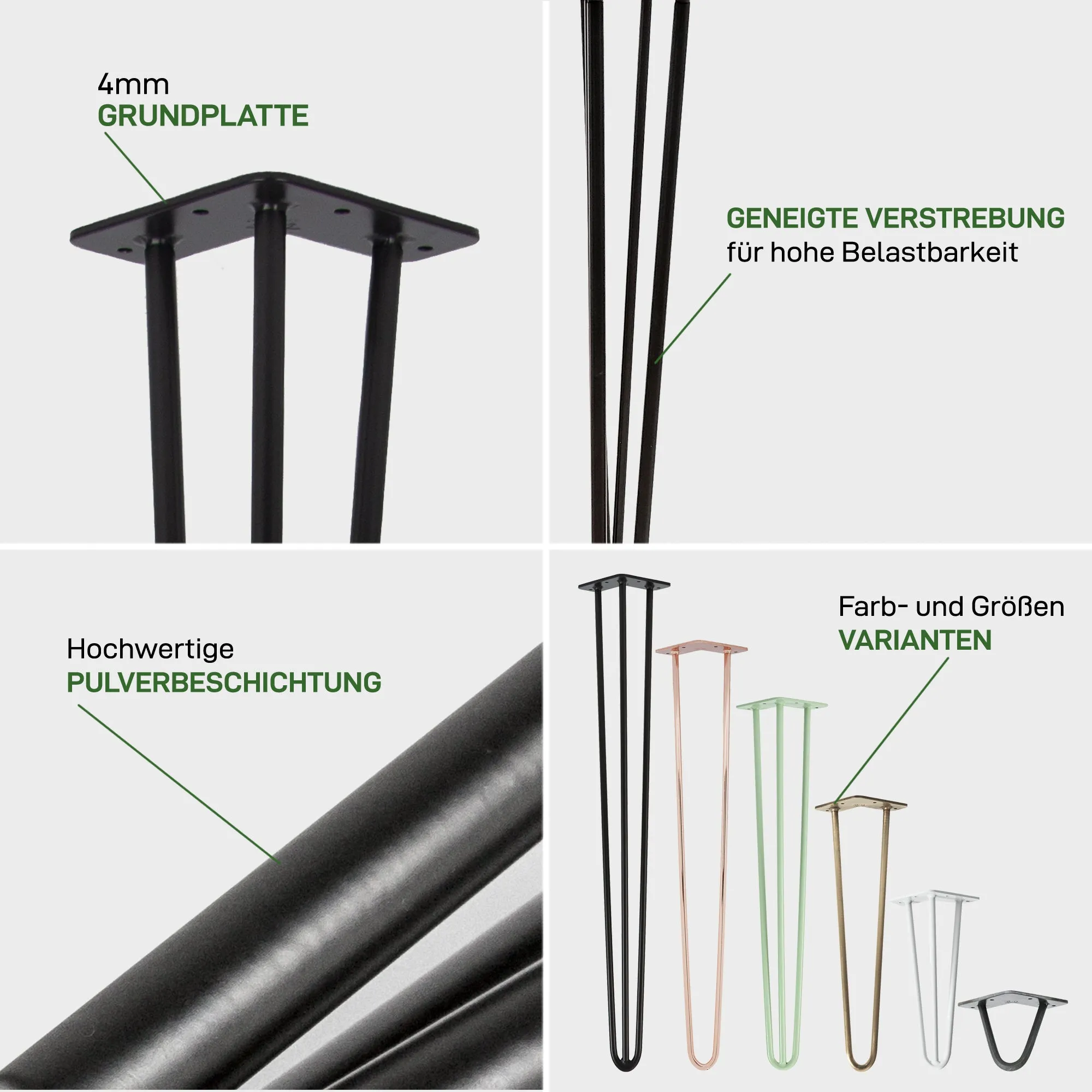 3er Set HAIRPIN Legs