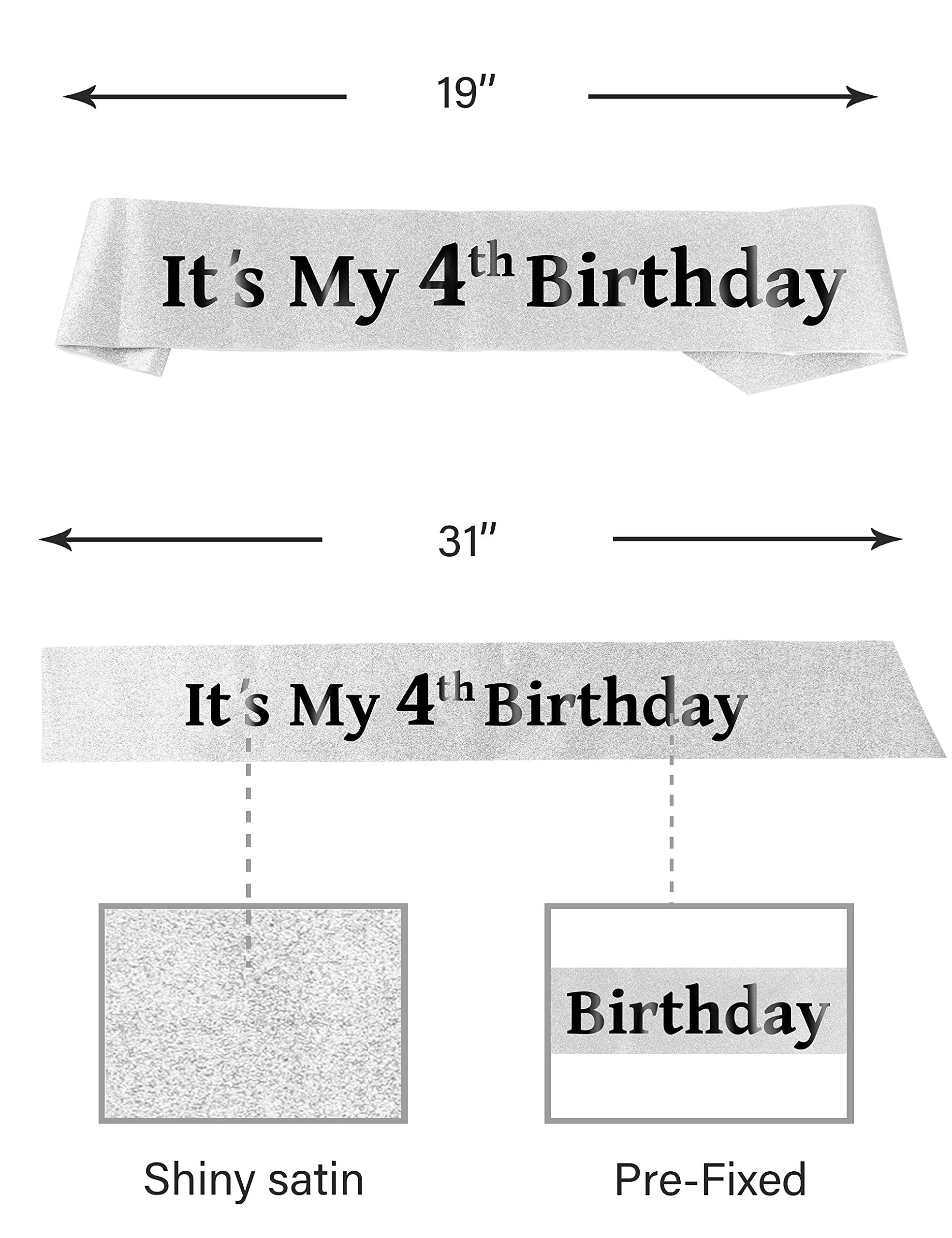 4th Birthday, 4th Birthday Decorations for Girl, 4th Birthday Tiara, 4th Birthday Tiara