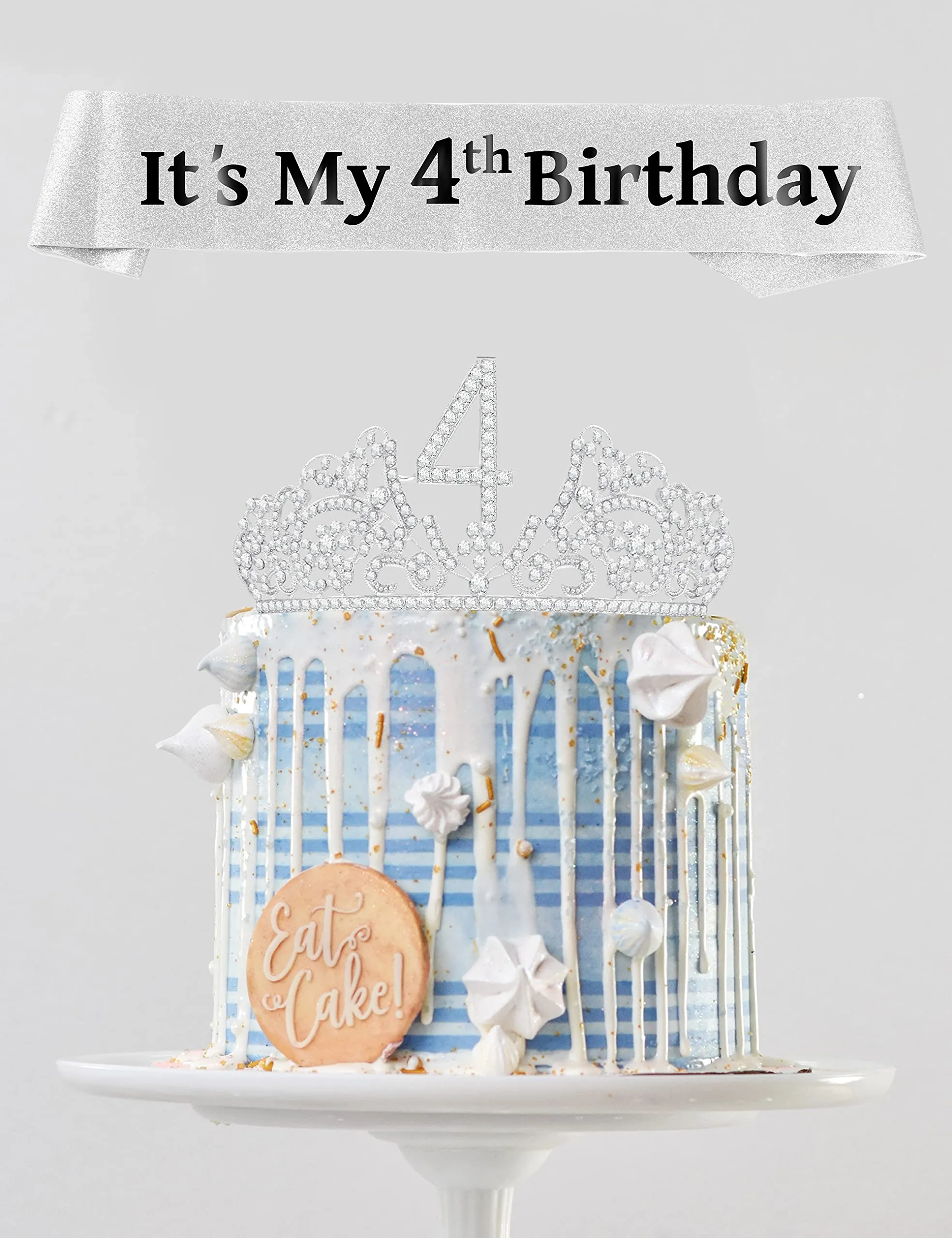 4th Birthday, 4th Birthday Decorations for Girl, 4th Birthday Tiara, 4th Birthday Tiara