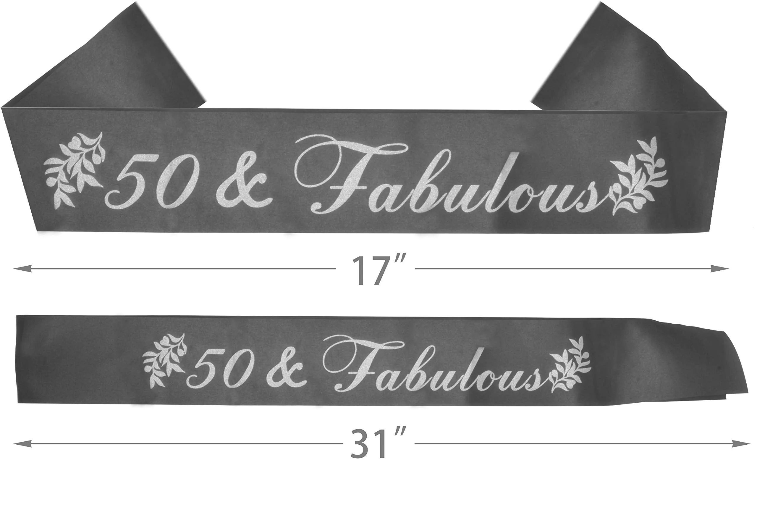 50th Birthday Gifts for Women, 50th Birthday Tiara and Sash, 50 Fabulous Sash and Crystal