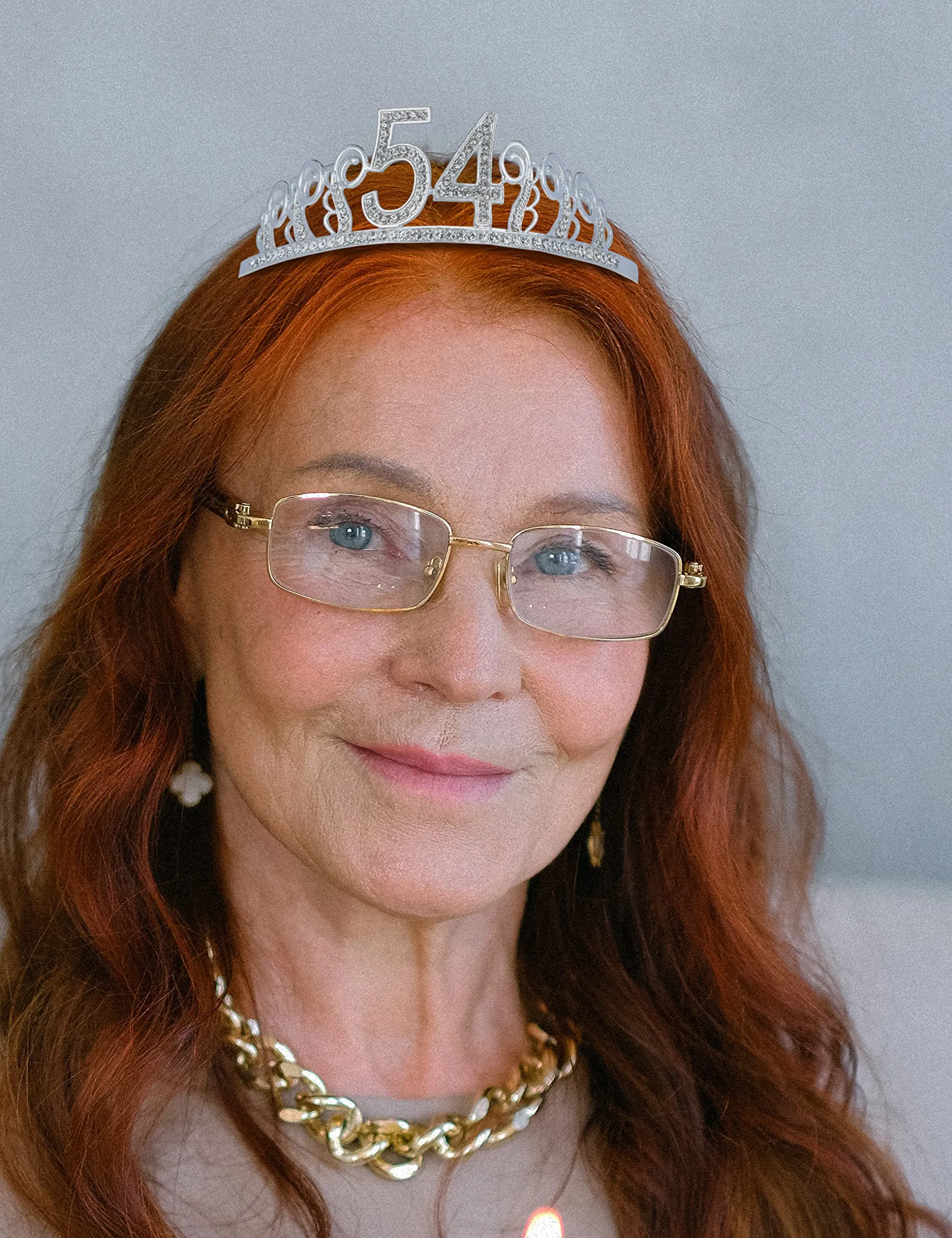 54th Birthday Gifts for Women, 54th Birthday Crown and Sash for Women, 54th Birthday