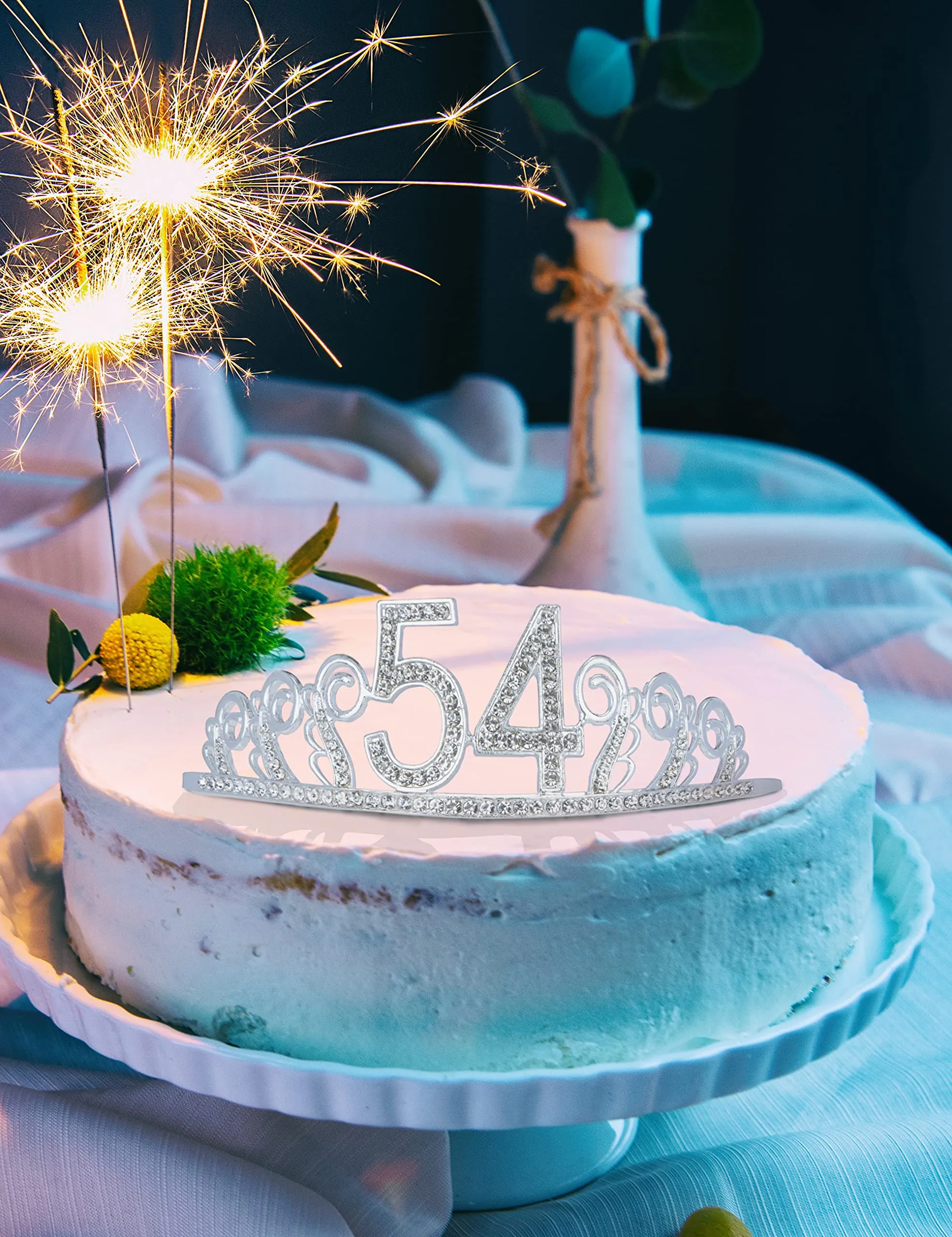 54th Birthday Gifts for Women, 54th Birthday Crown and Sash for Women, 54th Birthday