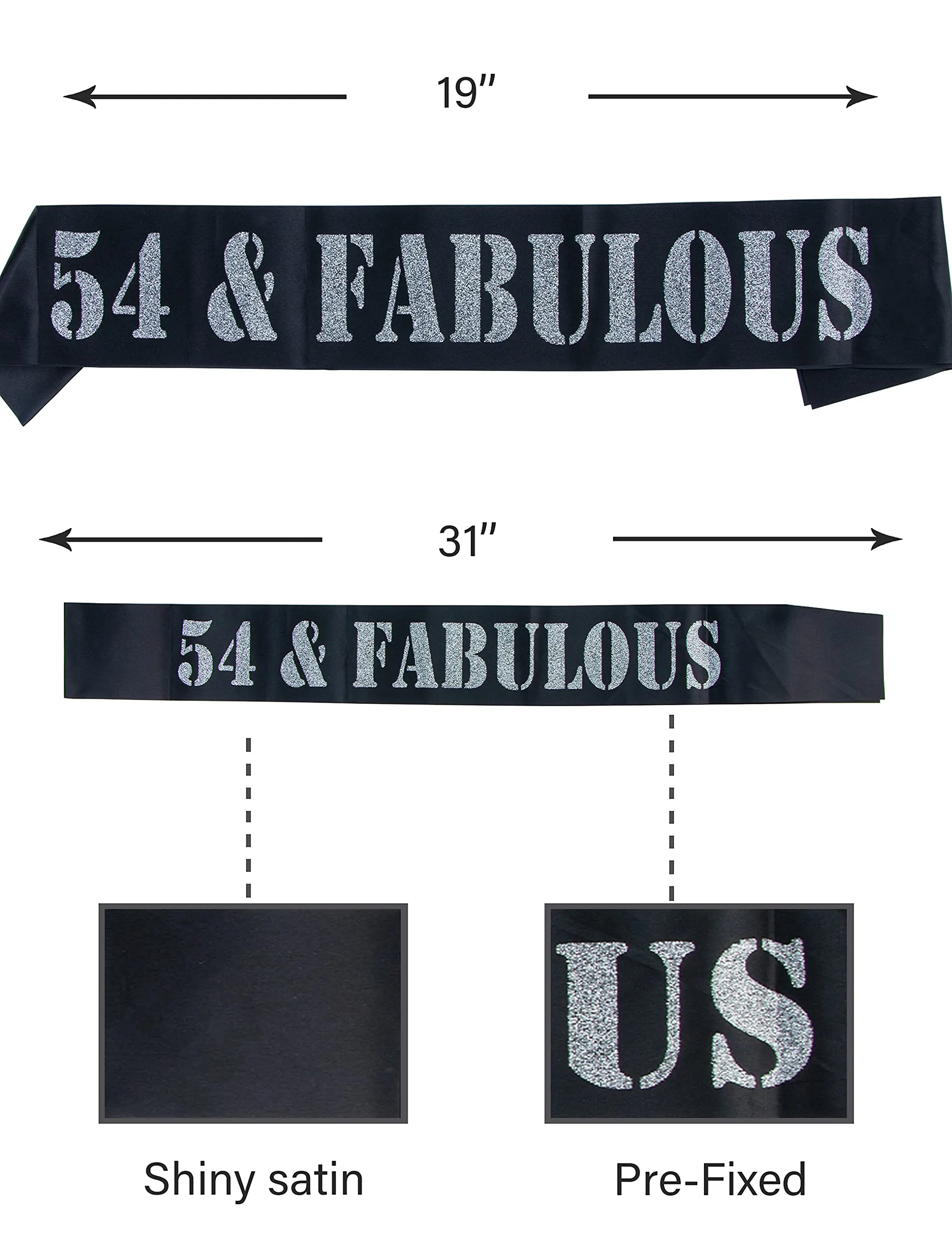 54th Birthday Gifts for Women, 54th Birthday Crown and Sash for Women, 54th Birthday