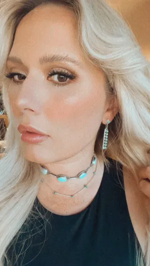 8 stone turquoise dangles