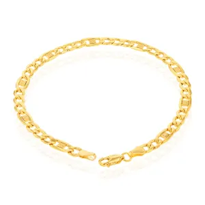 9 carat Silver Filled Figaro 120Gauge 21cm Bracelet