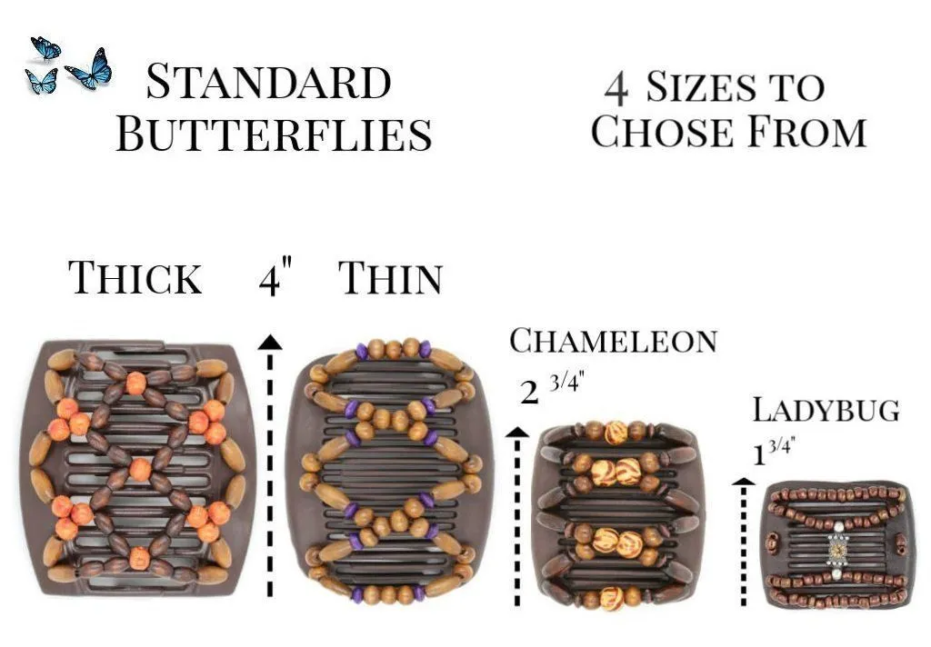 African Butterfly Chameleon Hair Comb - Ndalena Brown 29