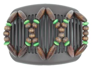 African Butterfly Hair Comb - Beada Brown 231