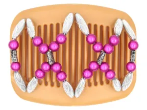 African Butterfly Hair Comb - Dalena Blonde Pearl 10