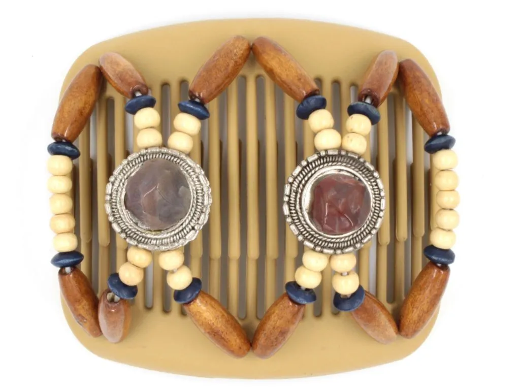 African Butterfly Hair Comb - Gemstone Blonde 10
