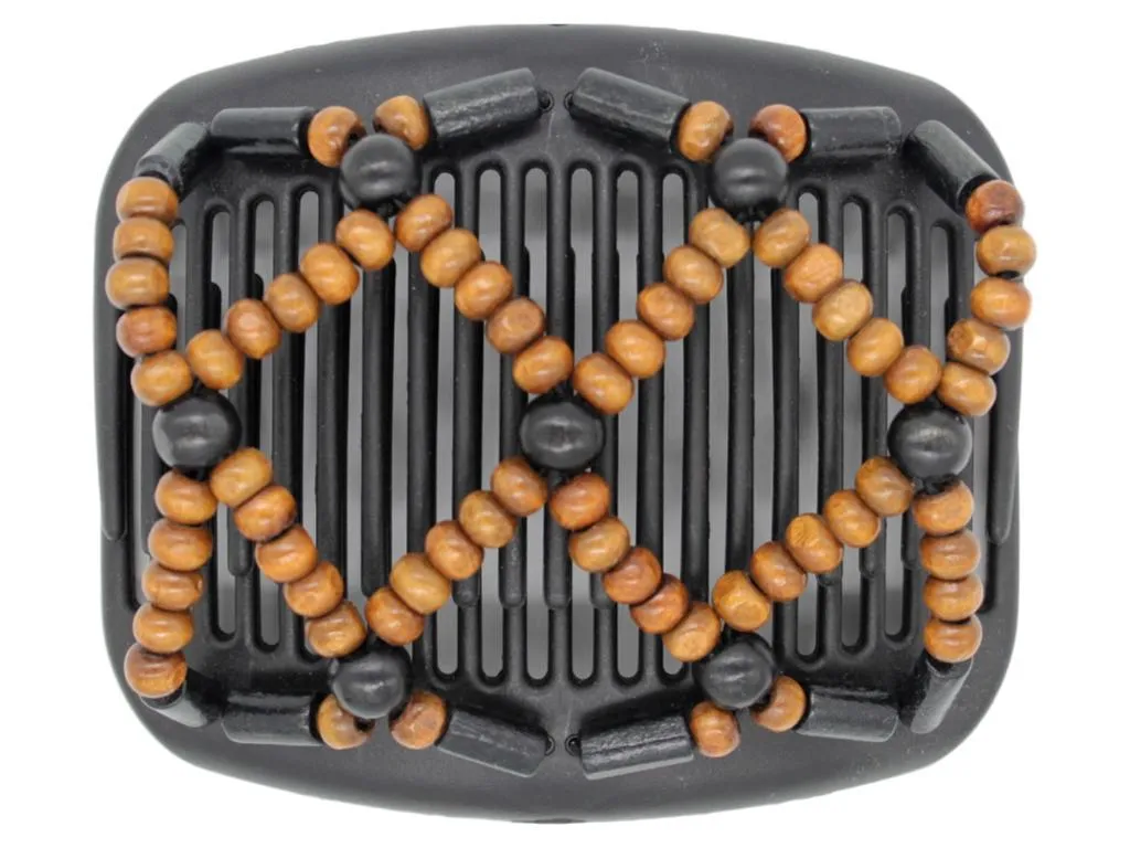 African Butterfly Hair Comb - Ndebele Black 61