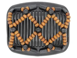 African Butterfly Hair Comb - Ndebele Black 61