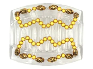 African Butterfly Thick Hair Comb - Ndalena Clear 105