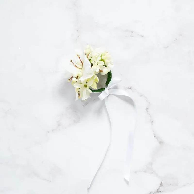 Angelic Corsage and Flower Crown Set