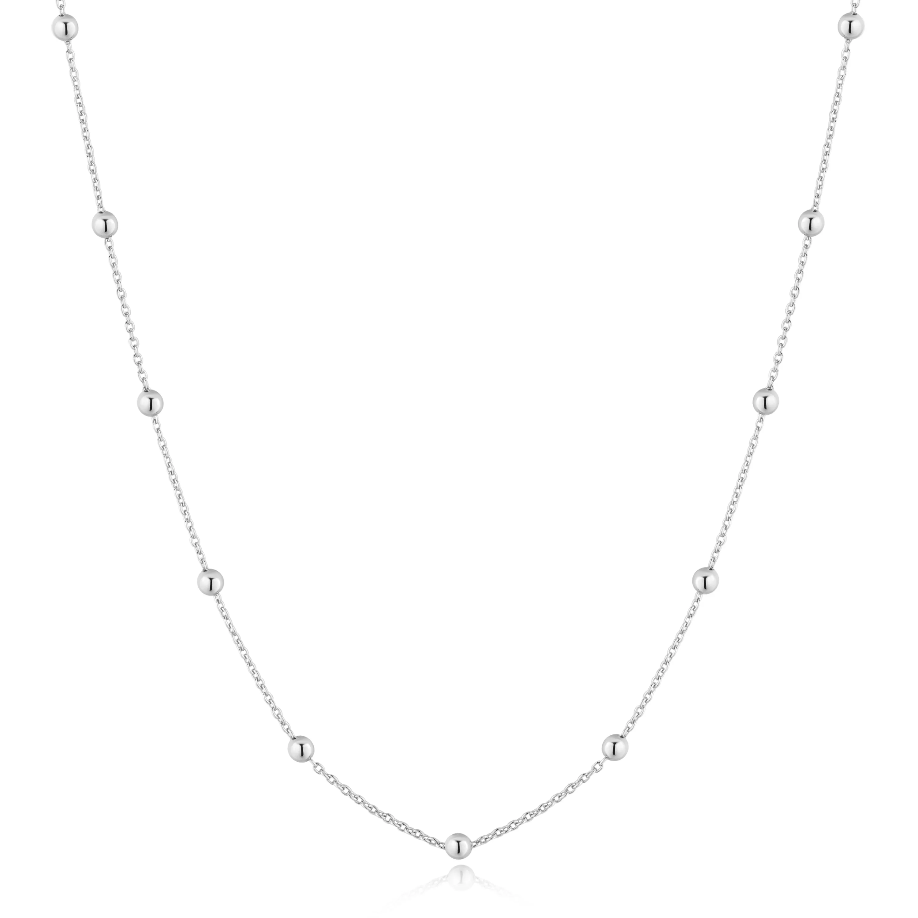 Ania Haie Silver Beaded Station Necklace