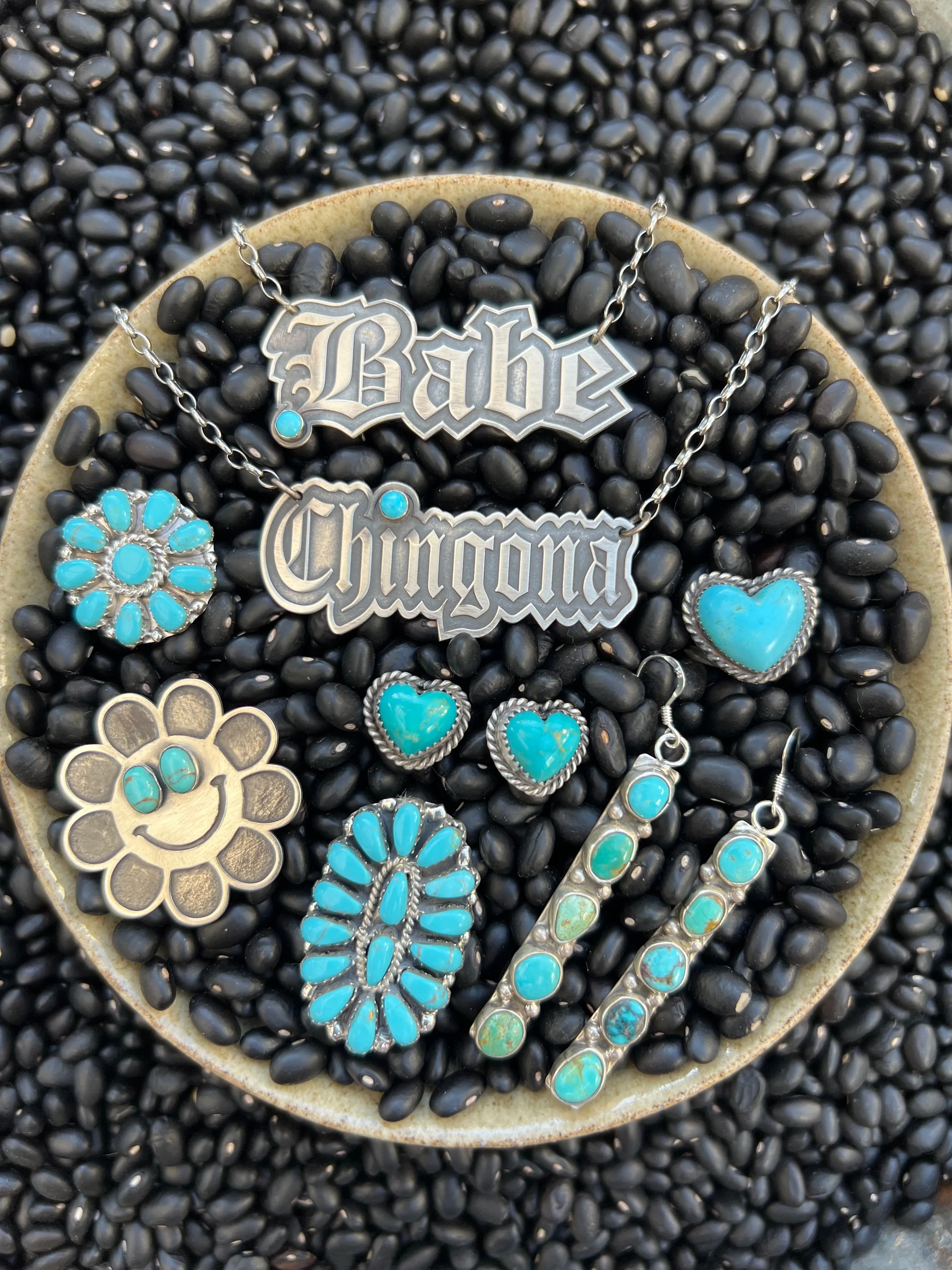 Babe necklace nameplate 18” sterling silver